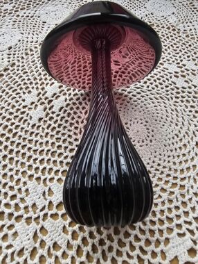 MCM Vintage Purple Spiral Stem Mushroom